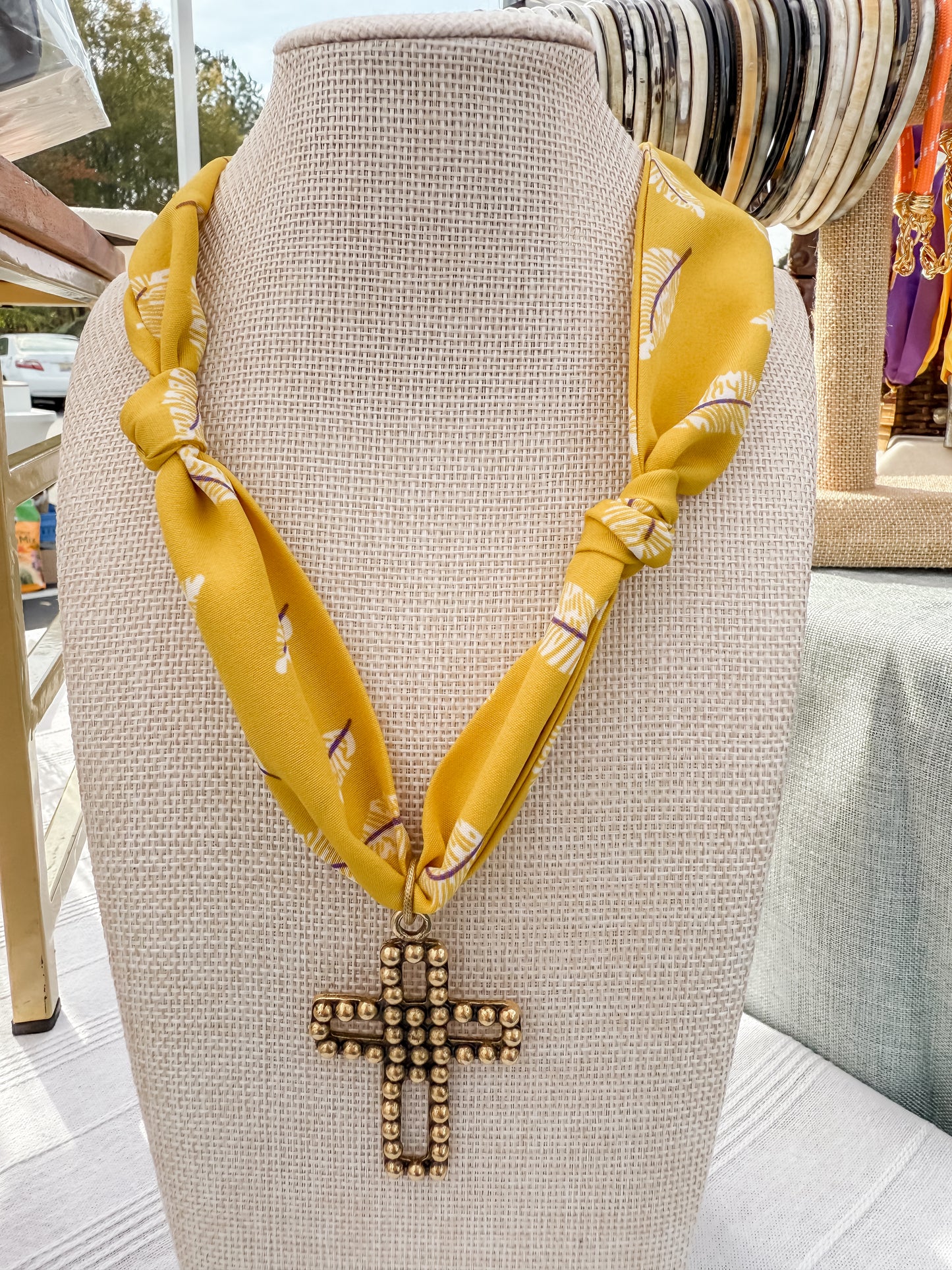 Scarf Necklaces(Yellow Hues)