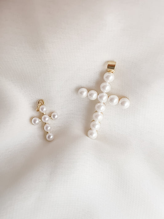Chainbreaker Necklace Pearl Cross Charm