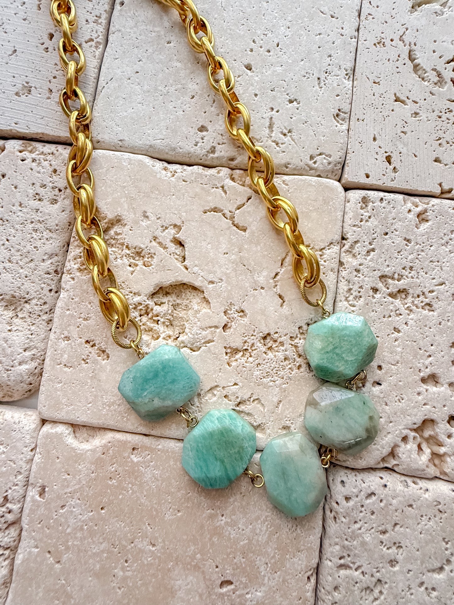 Amazonite Statement Necklace OOAK