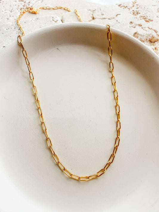 Dainty Paperclip Chain Base Necklace
