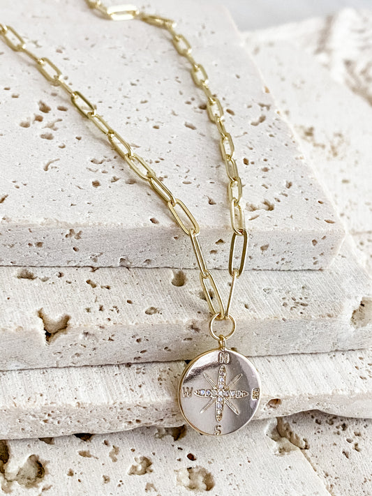Golden Compass Necklace