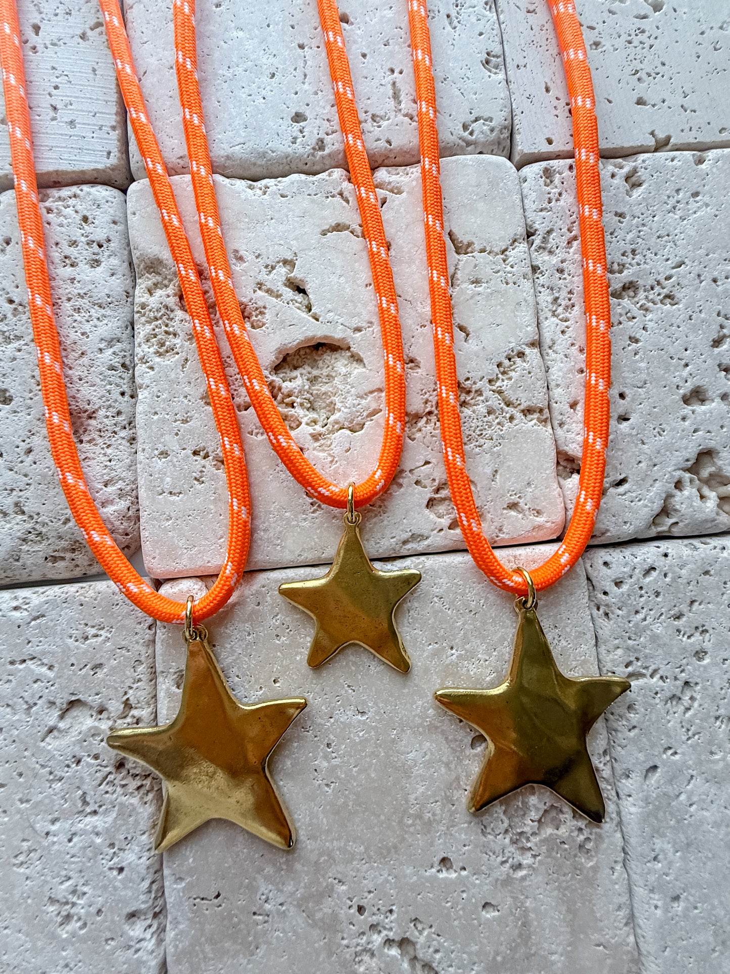 Cord Necklaces(Orange Hues)