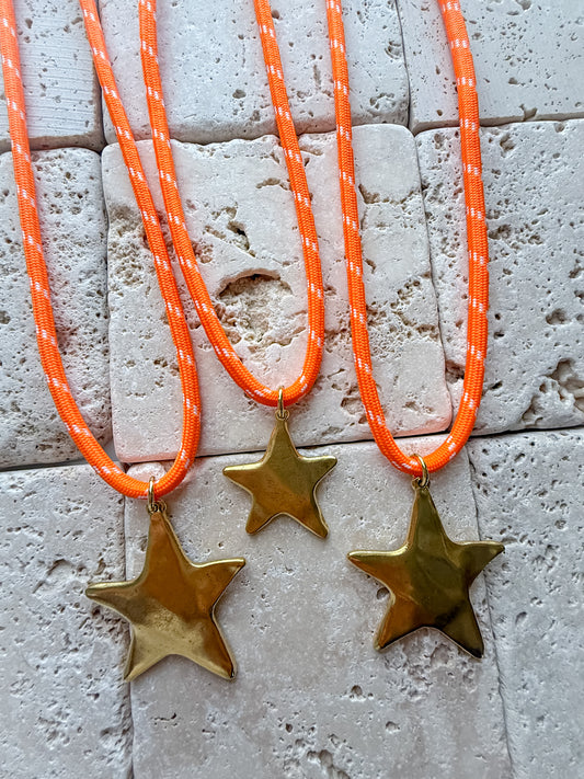 Cord Necklaces(Orange Hues)