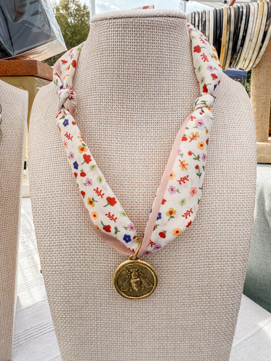 Scarf Necklaces(Pink/Red Hues)