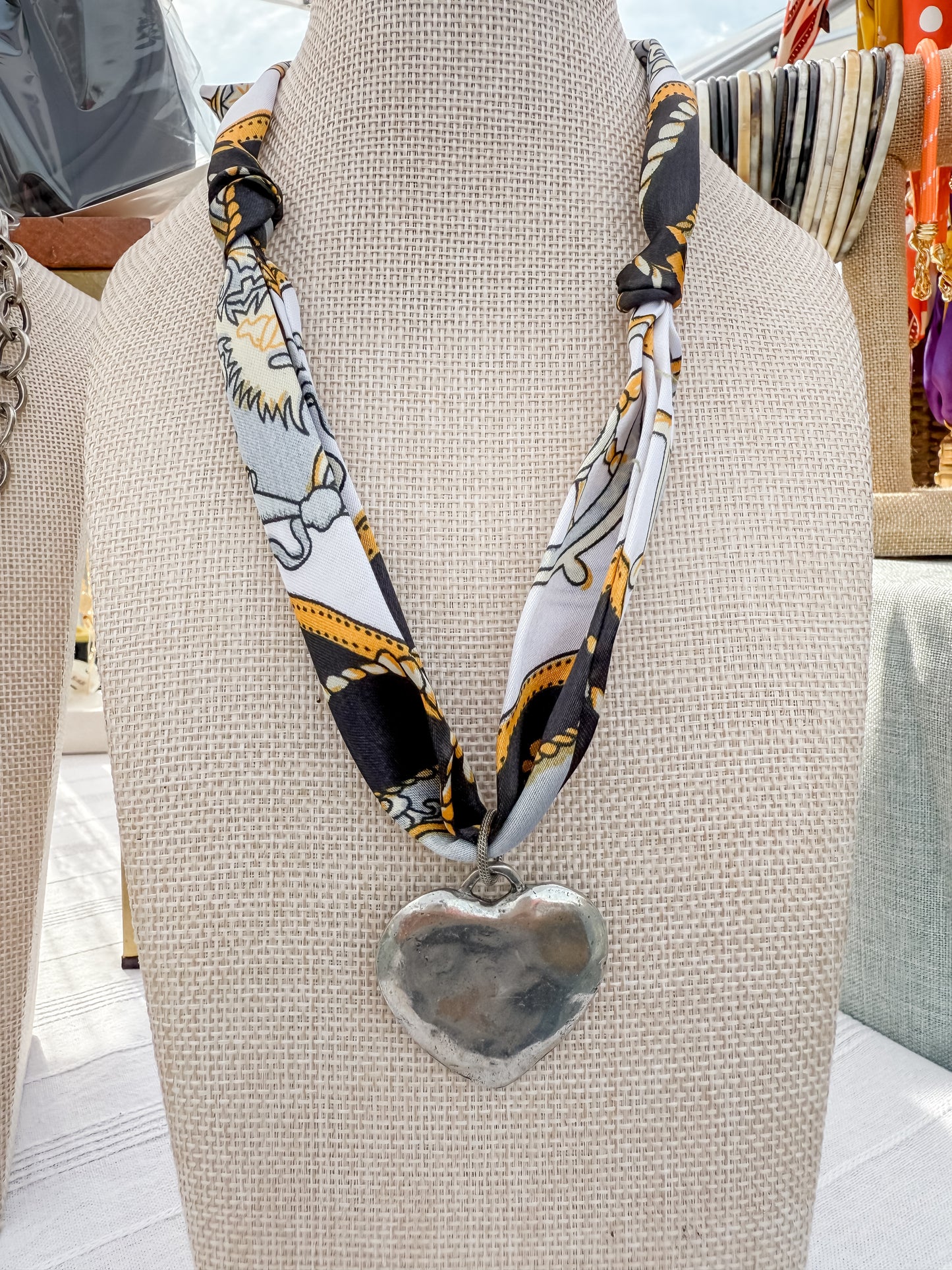 Scarf Necklaces(Black Hues)