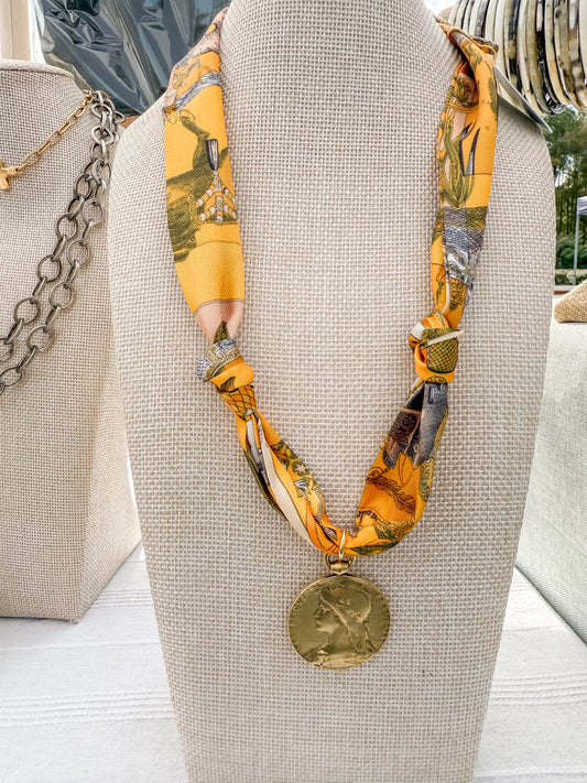 Scarf Necklaces(Yellow Hues)