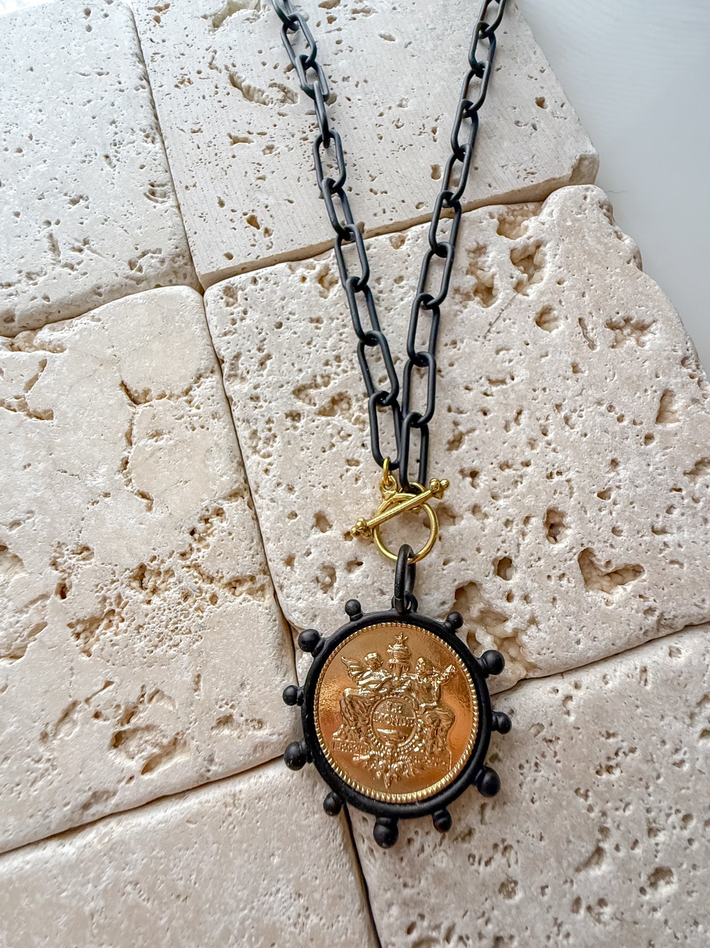 Mixed Metal Coin Necklaces OOAK