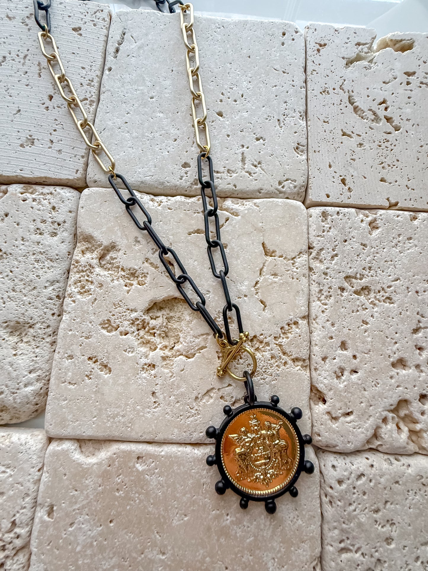 Mixed Metal Coin Necklaces OOAK