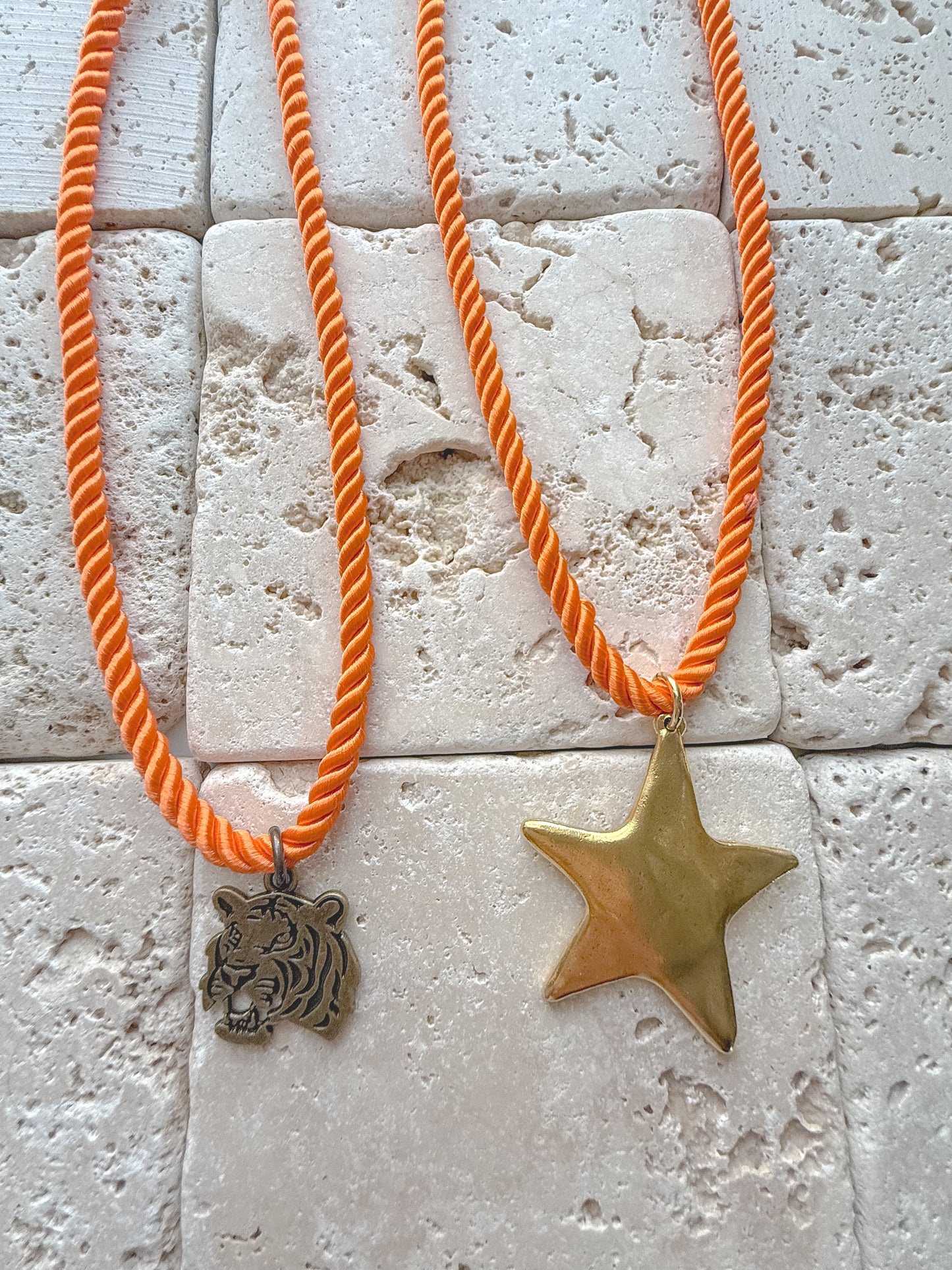Cord Necklaces(Orange Hues)