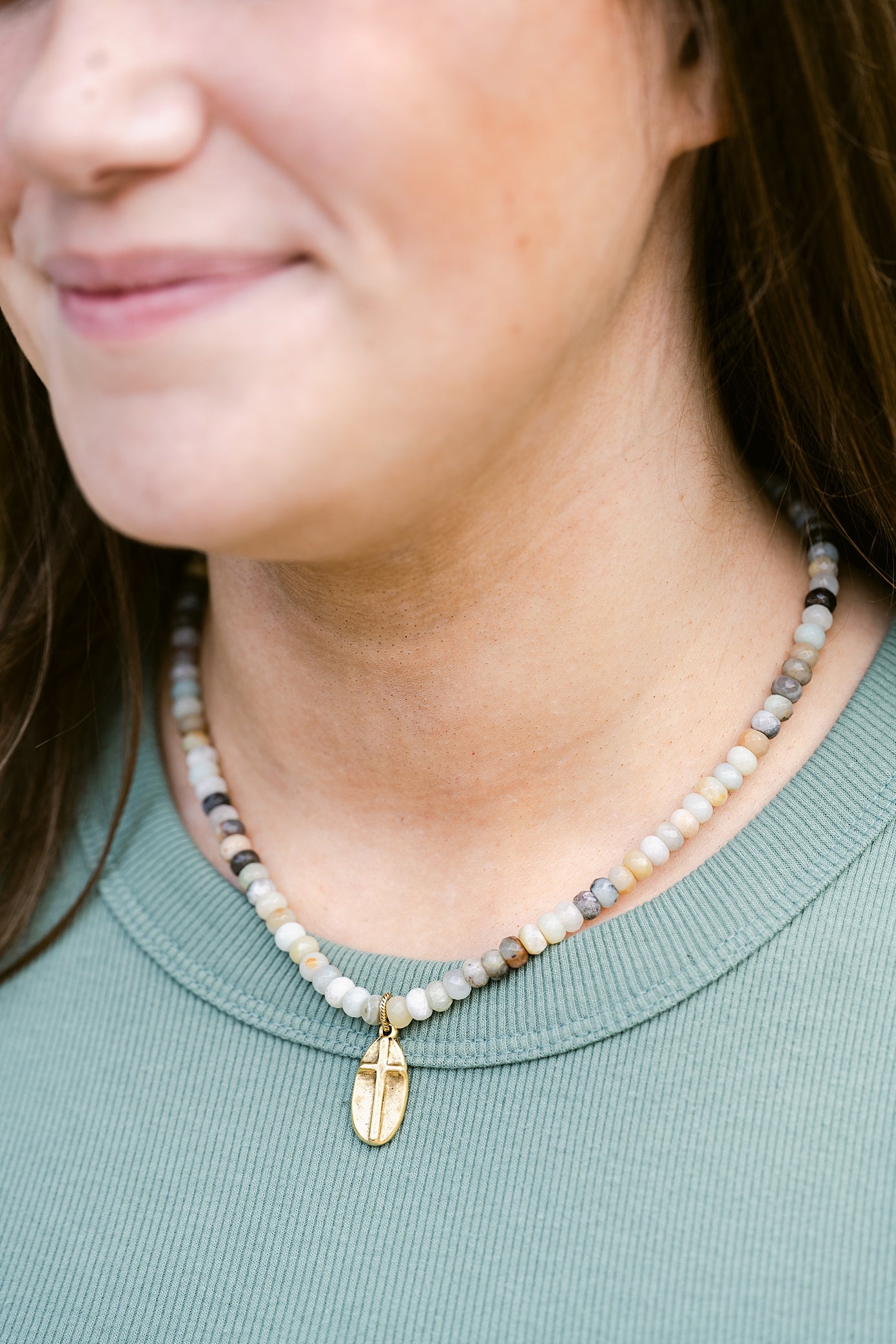 Covenant Beaded Cross Necklace