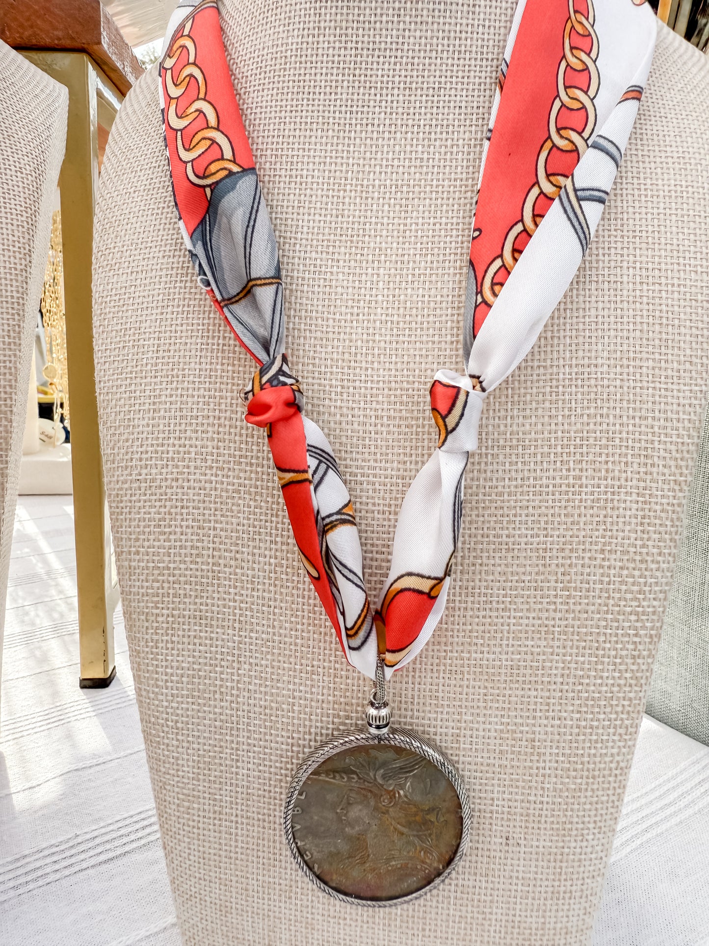 Scarf Necklaces(Pink/Red Hues)