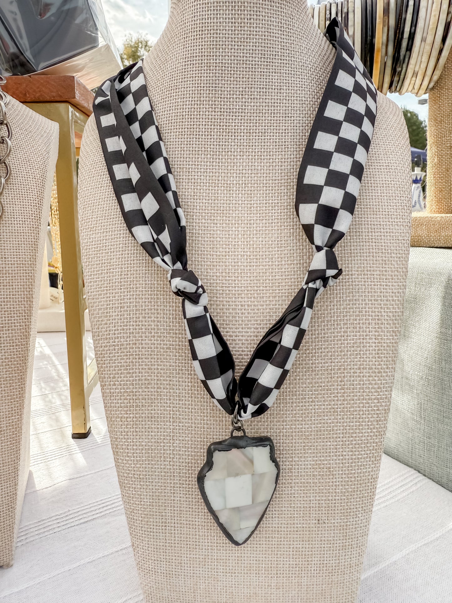 Scarf Necklaces(Black Hues)