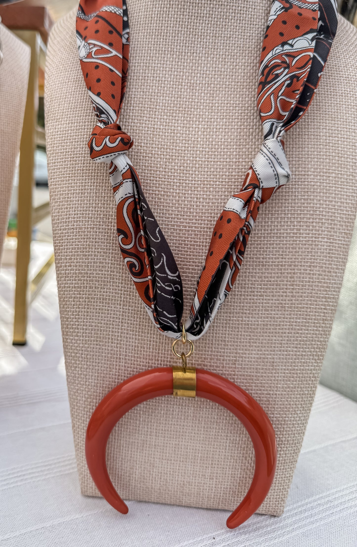 Scarf Necklaces(Brown Hues)