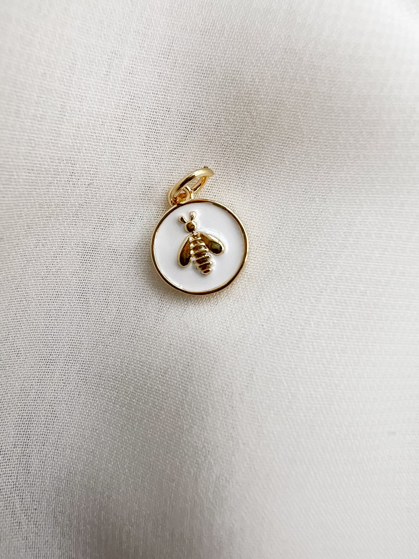 Chainbreaker Necklace White Enamel Bee Charm