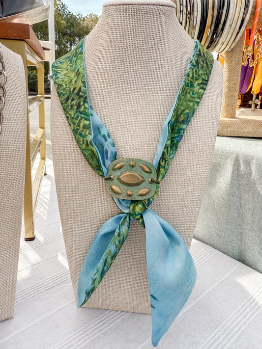 Scarf Necklaces(Blue Hues)