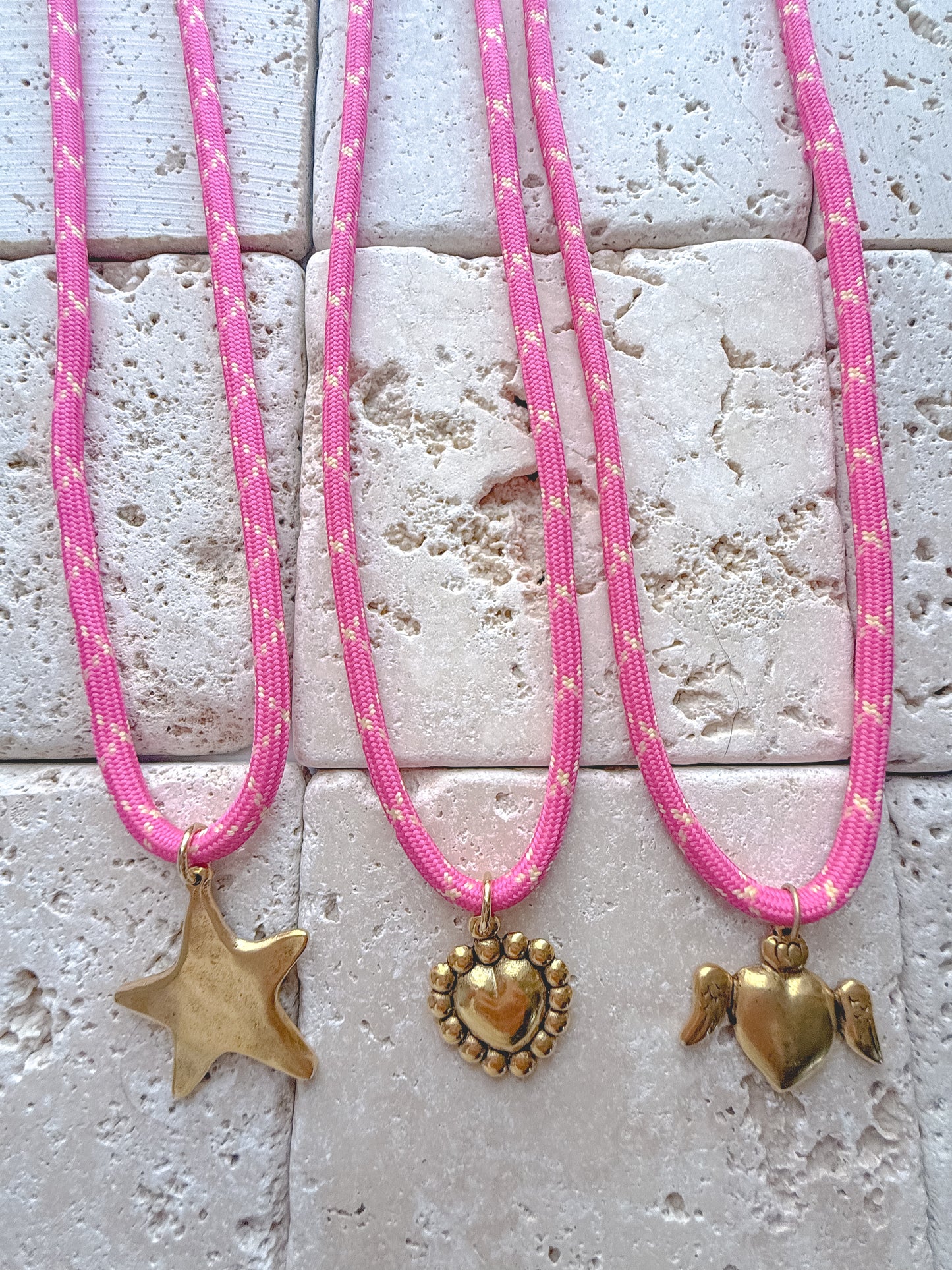 Cord Necklaces(Pink/Purple Hues)