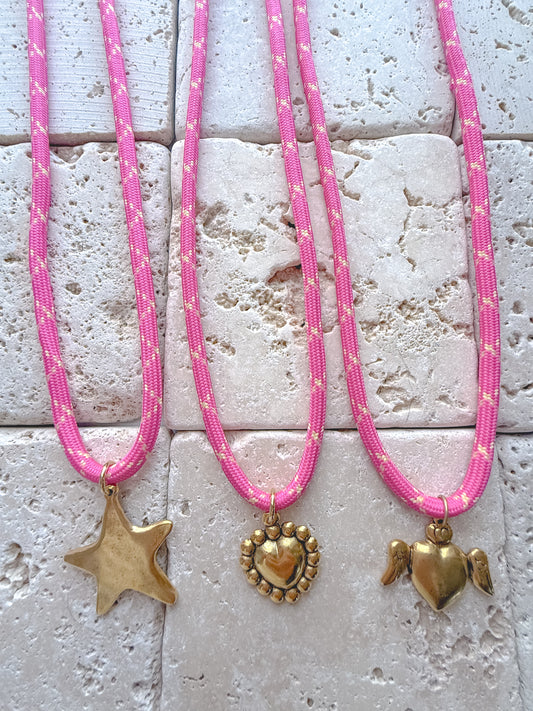 Cord Necklaces(Pink/Purple Hues)