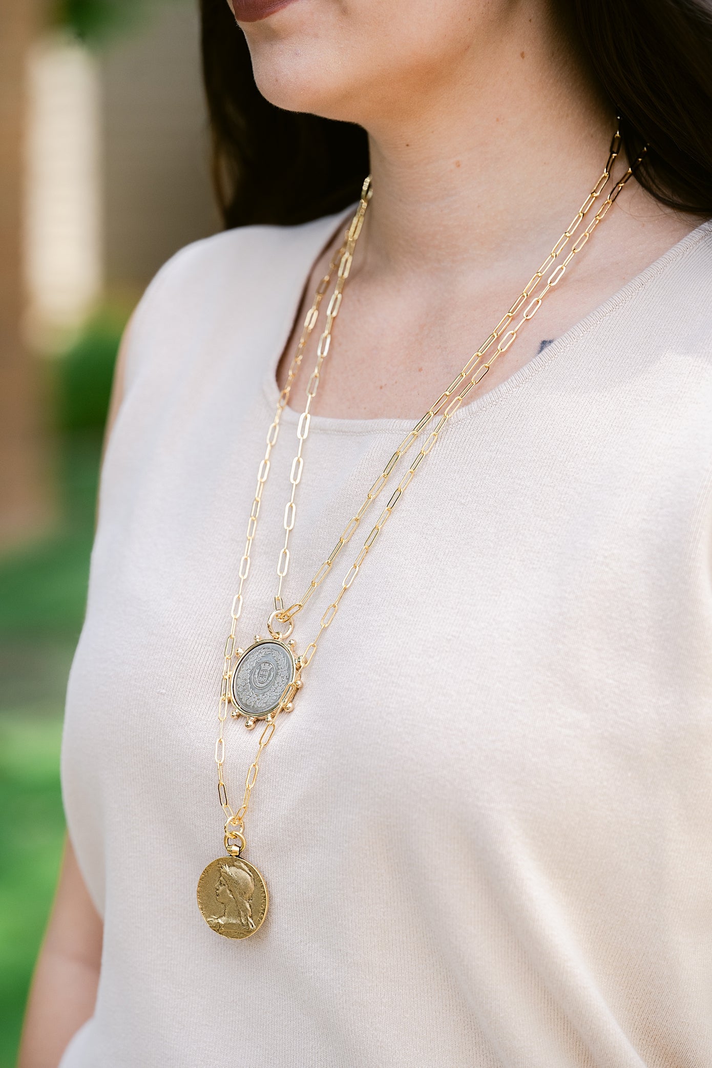 Frenchie Coin Necklace