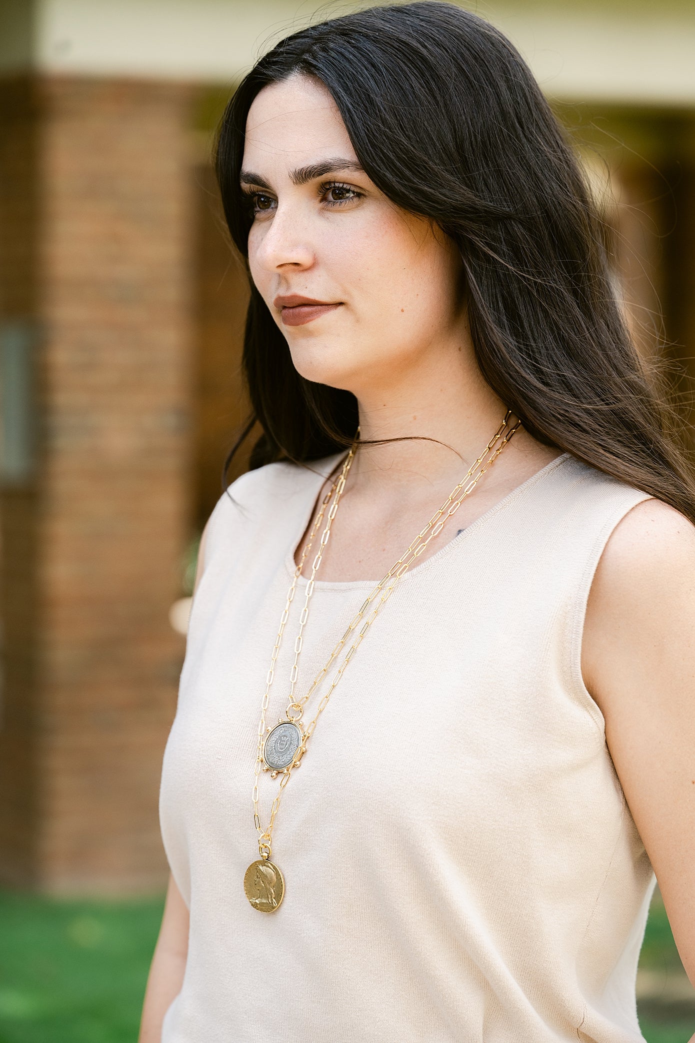 Frenchie Coin Necklace