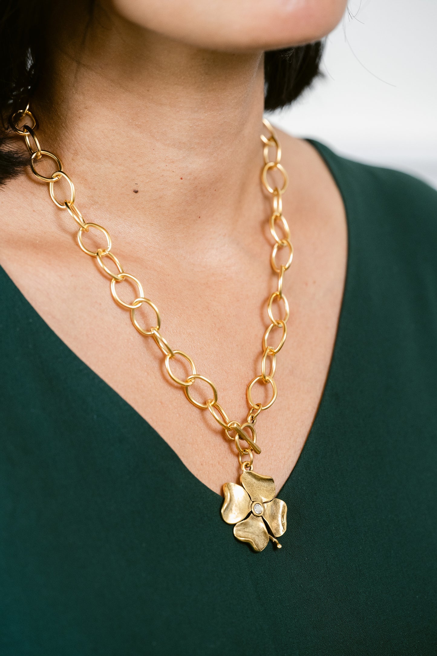 Golden Clover Necklace