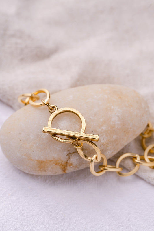 Flat Oval Base Chain Bracelet