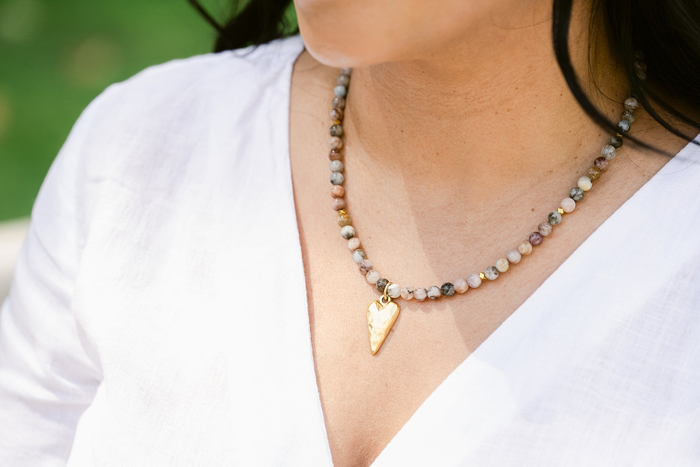 Hearts Afire Beaded Necklace