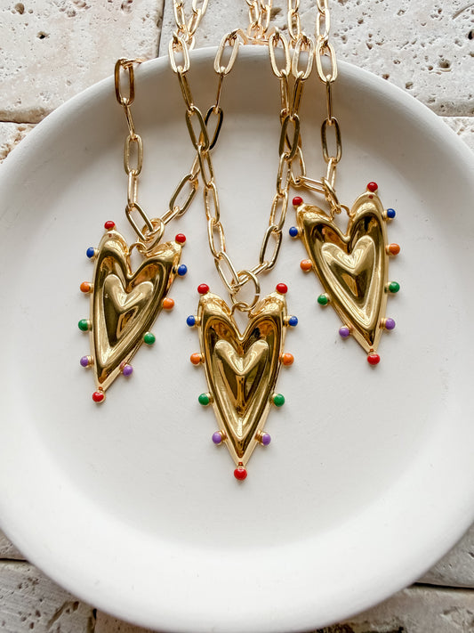 Color of Love Heart Necklace