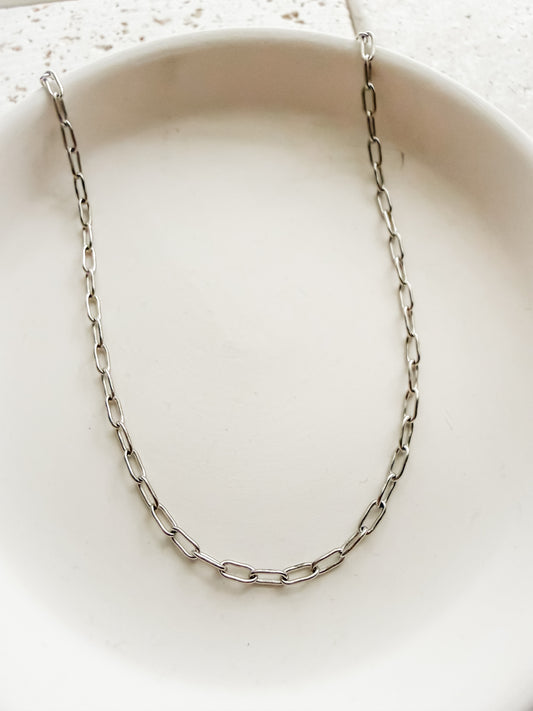 Dainty Paperclip Chain Base Necklace