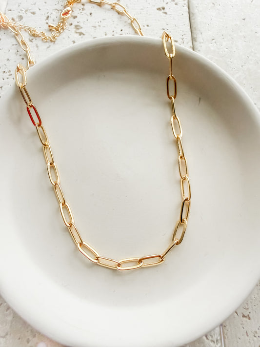 Paperclip Base Chain Necklace