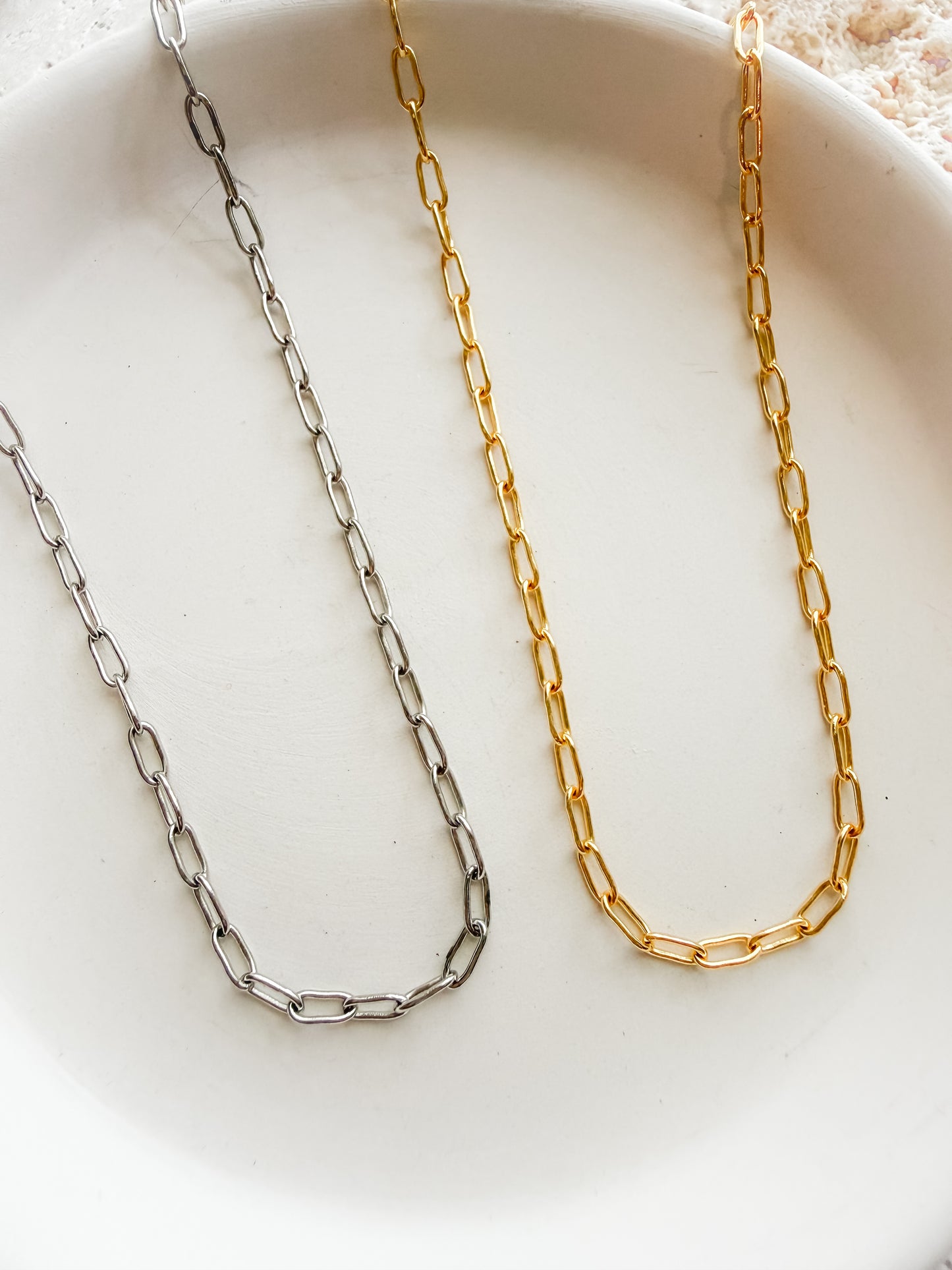 Dainty Paperclip Chain Base Necklace