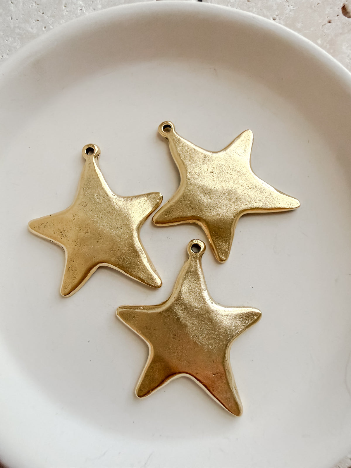 Medium Hammered Star Charm