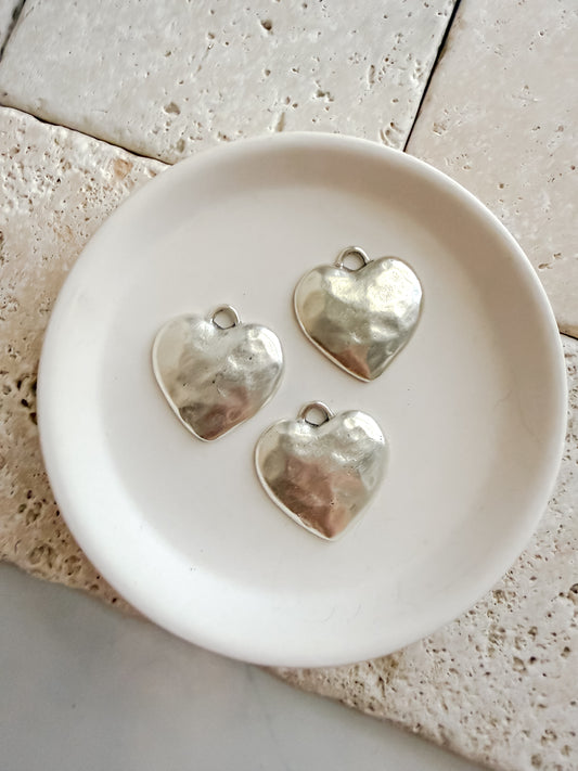 Medium Hammered Heart Charm