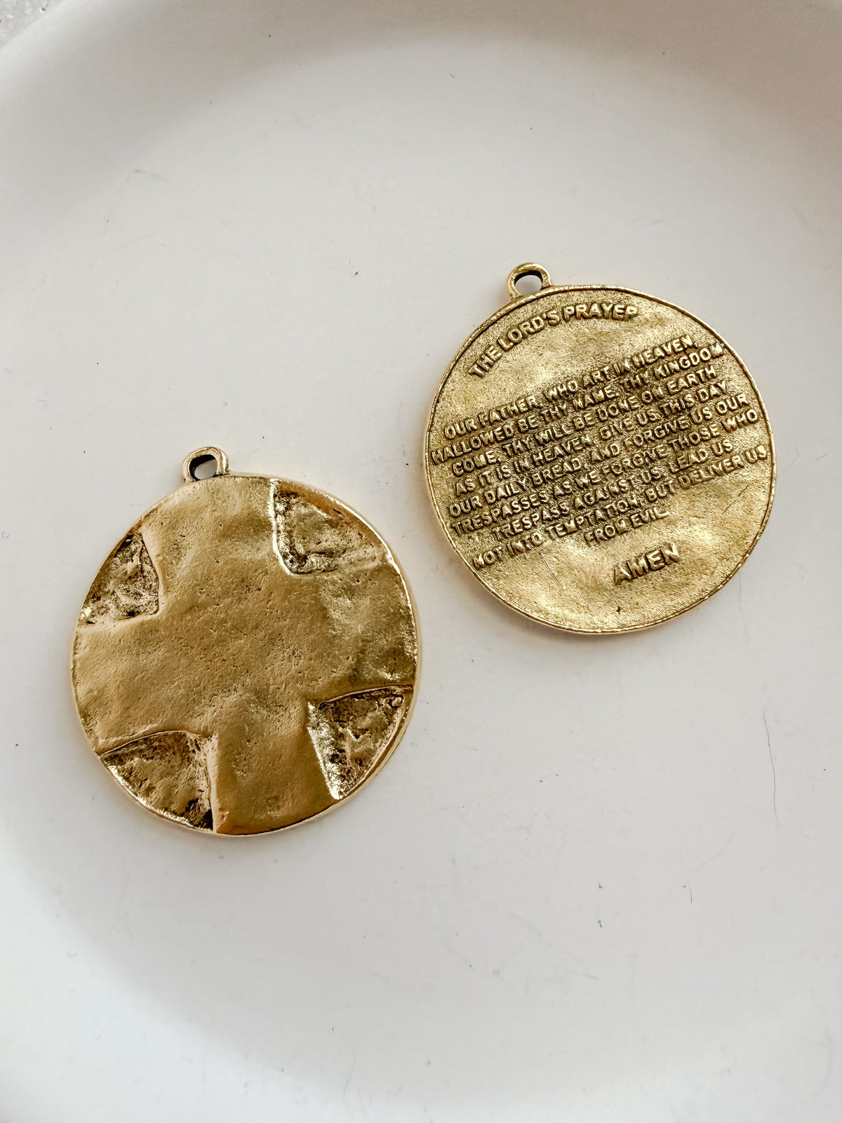 Lord's Prayer Coin Charm