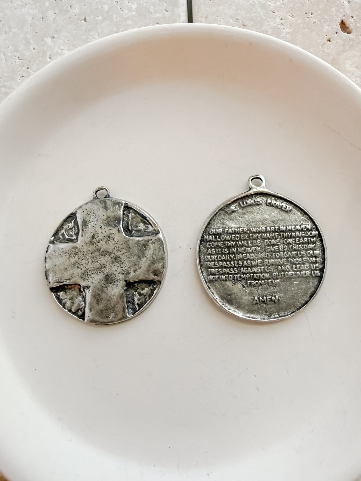 Lord's Prayer Coin Charm