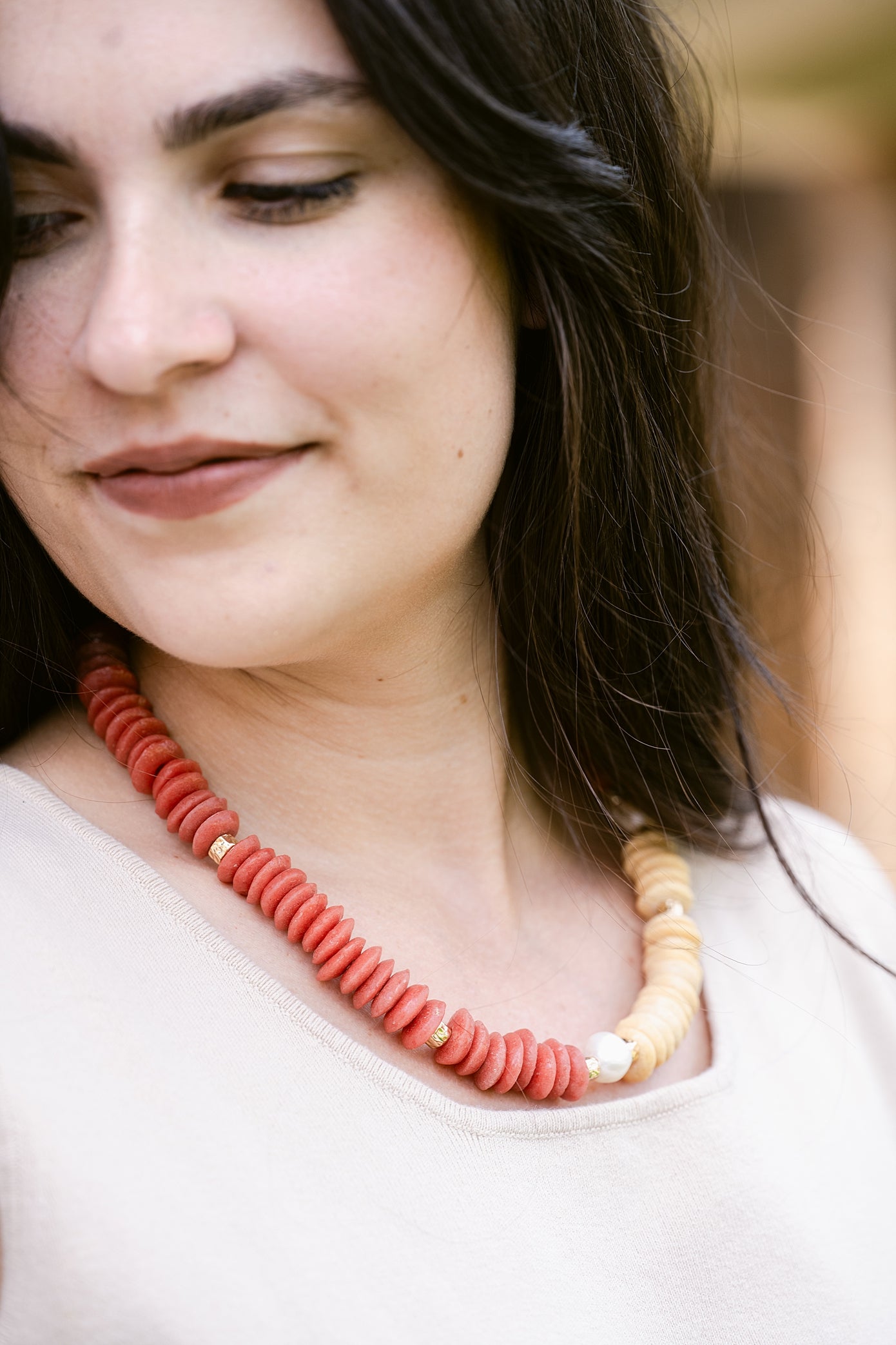 African Glass Bead OOAK Necklace